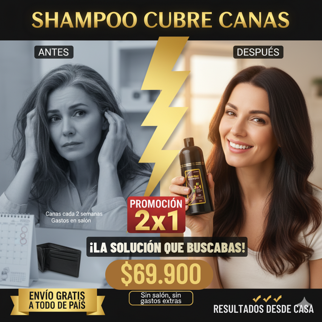 SHAMPOO CUBRE CANAS + ENVIO GRATIS